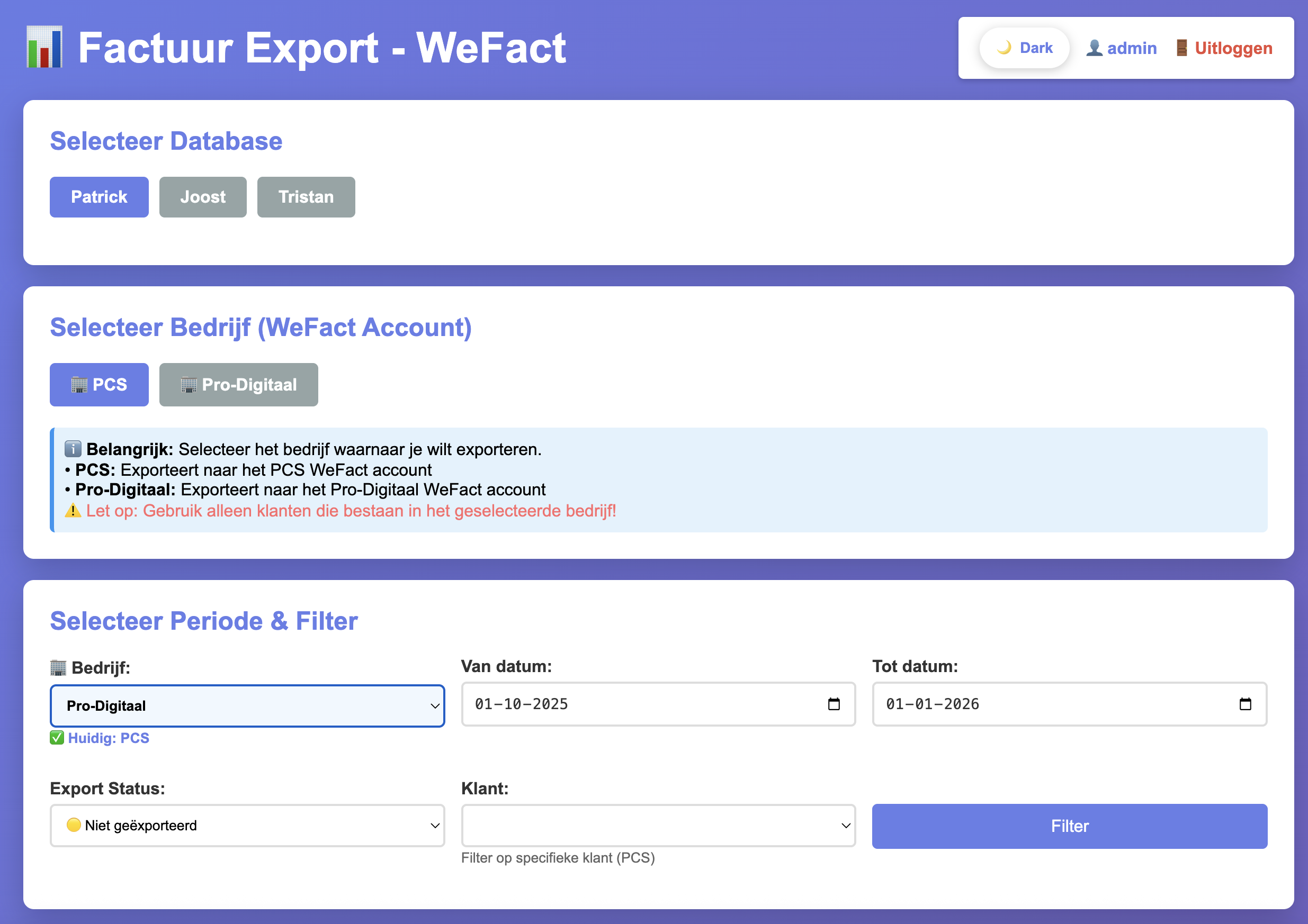 Uur registratie systeem