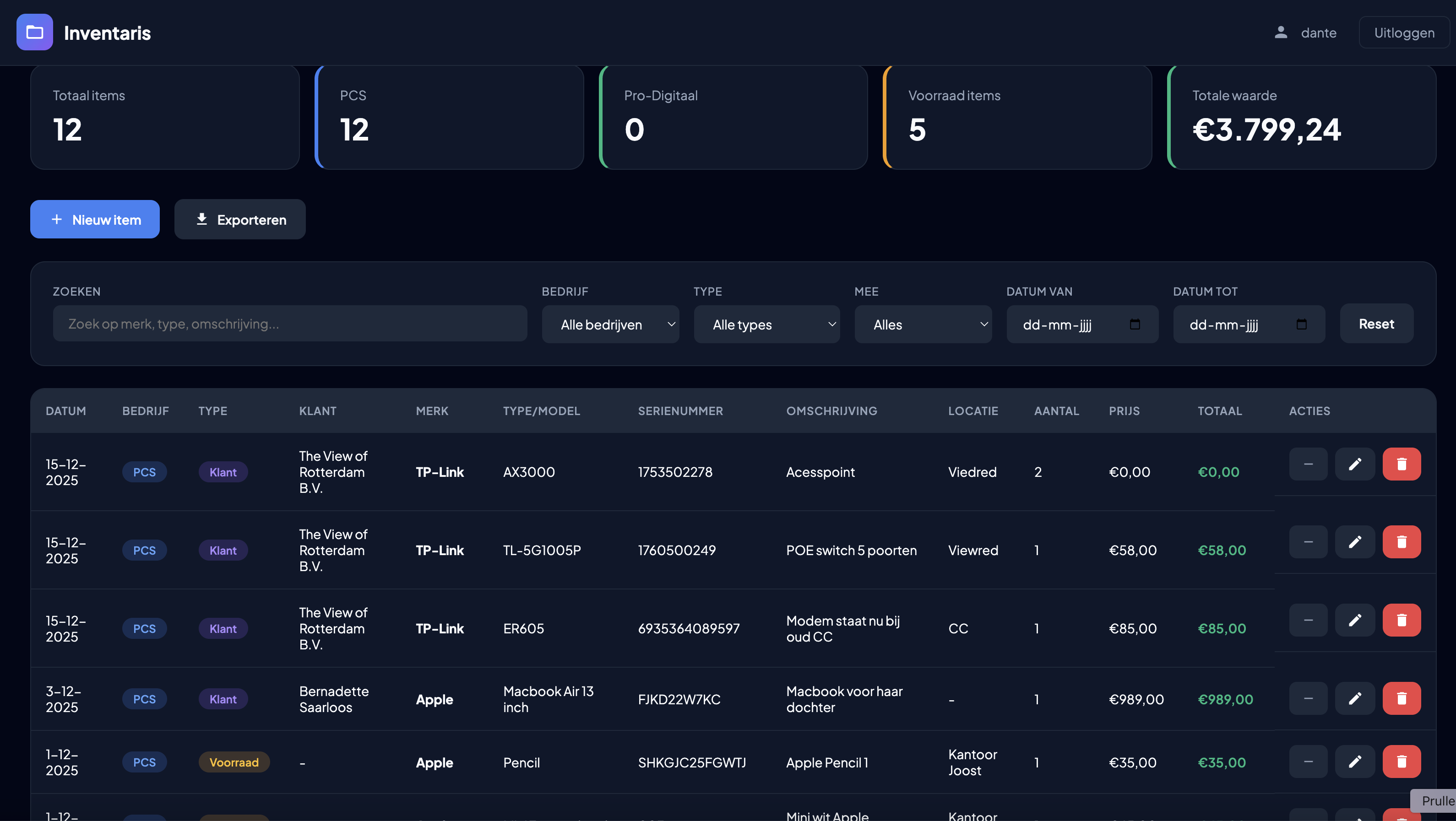 Inventarisatie Systeem